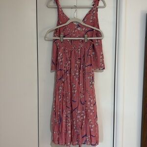 Shop Buru pink skirt set, size small.